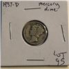 Image 1 : 1937 D Mercury Silver Dime Nice Early US Coin
