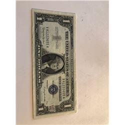 1957 B Series 1 Dollar Silver Certificate Note AU  High Grade