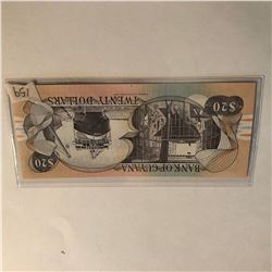 Rare 00 Dollars GUYANA Bill in UNC Condition