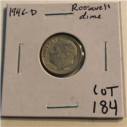 1946 D Roosevelt Silver Dime Nice Early US Coin