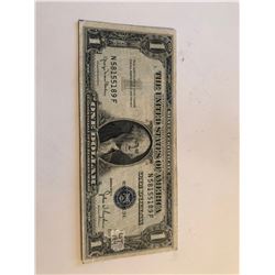 Rare 1935 D Series 1 Dollar Silver Certificate Note AU  High Grade