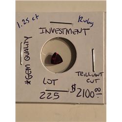 Extremely Rare 1.25 Carat BURMA RUBY Investment *GEM QUALITY