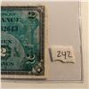 Image 3 : Rare High Grade WWII FRENCH 2 FRANCS Bill in AU Condition