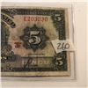 Image 3 : OLD 1957 5 Pesos MEXICO Bill in Very Fine Condition
