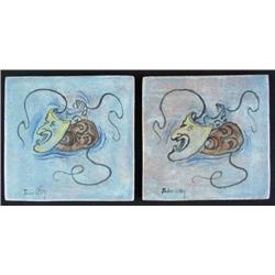 Tabor Utley, 2 Ceramic Tiles