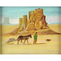 Chester Wills, Oil on Board