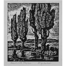 Birger Sandzen, Linocut