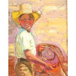 Donald "Putt" Putman, Oil on Board