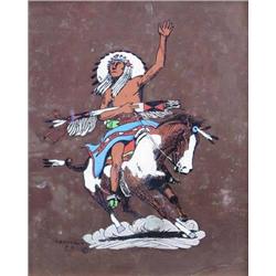 Lone Wolf, Oil on Copper