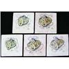 Image 1 : Tabor Utley, 5 Ceramic Tiles