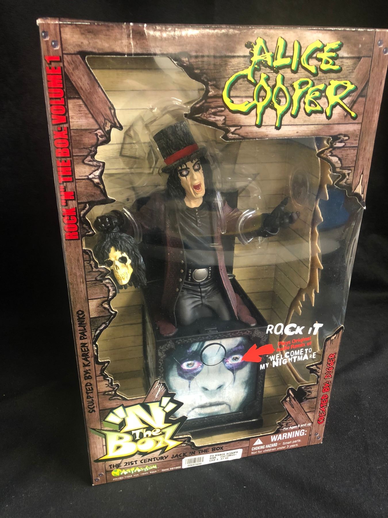 Alice Cooper Rock N The Box Figure - Welcome To My Nightmare