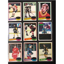 1980-81 TOPPS HOCKEY CARD LOT