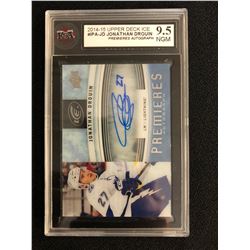 2014-15 UPPER DECK ICE #IPA-JD JONATHAN DROUIN PREMIERES AUTOGRAPH (9.5 NGM)