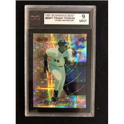 1997 BOWMAN'S BEST #BBP1 FRANK THOMAS ATOMIC REFRACTOR (9 MINT)