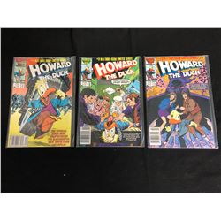 HOWARD THE DUCK COMIC BOOK LOT #1-3 (MARVEL COMICS) *LIMITED SERIES*