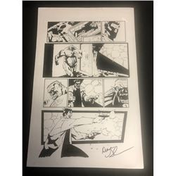 COMIC ART BOARD SIGNED BY DIANA GREENHALGH