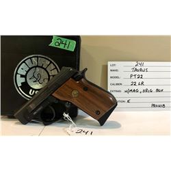 TAURUS, MODEL PT22, .22 LR