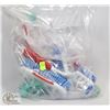 BAG OF ASSORTED SCRUBBERS, SOME WITH HANDLES