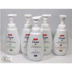 BAG OF ASSORTED DOVE SHOWER FOAM