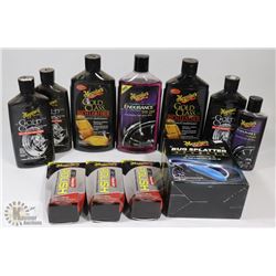 BOX OF ASSORTED MEGUIARS PRODUCTS INCL GOLD CLASS