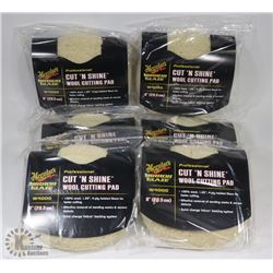 CASE OF MEGUIARS CUT AND SHINE WOOL CUTTING PADS