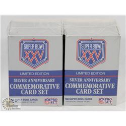 2 SILVER ANNIVERSARY COMMEMORATIVE CARD SET