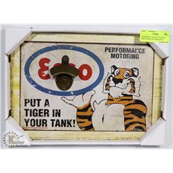NEW ESSO GASOLINE TIN SIGN MOUNTABLE TIN SIGN BOTTLE