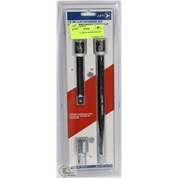 3PC JET 1/2" DRIVE EXTENSION SET.