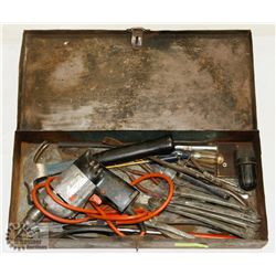 BOX WITH DRILL AND WRENCHES