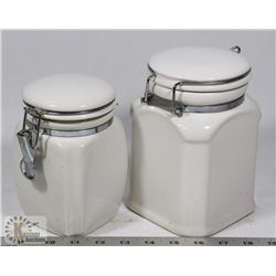 WHITE COFFEE & TEA DECANTERS.