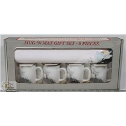 MUG N MAT 8PC GIFT SET.