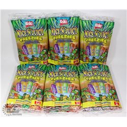 6 BAGS OF FRUIT FLAVOUR FREEZIES (18 X 66ML EACH)