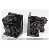 Image 1 : PAIR OF HORSE HEAD BOOKENDS