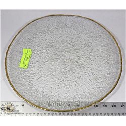 LARGE GOLD RIMMED PASTRY SERVER.