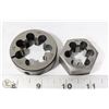Image 1 : LOT OF TWO NEW HEX RETHREADING DIES 3/4"X14, 3/4"X16