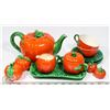 Image 1 : TOMATO TEA SET WITH CREAM, SUGAR, SALT & PEPPER.