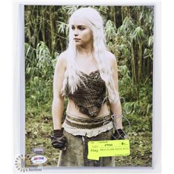 SIGNED EMILIA CLARK PHOTO WITH COA.