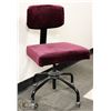 Image 1 : VINTAGE REUPHOLSTERED METAL BASE OFFICE CHAIR