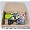 Image 1 : CIGAR BOX WITH ANTIQUE/CAR SWAMP ITEMS.