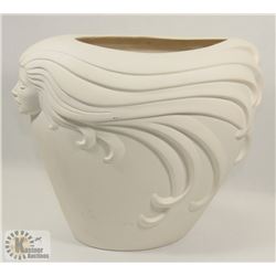 ART DECO POTTERY VASE SIGNED.