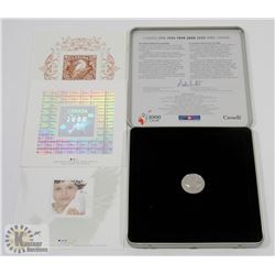 CANADA OFFICIAL MILLENNIUM STAMP AND COIN SET.
