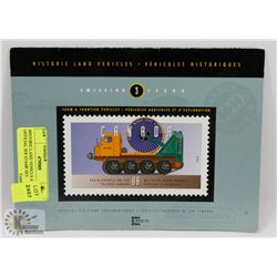 HISTORIC LAND VEHICLES AN OFFICIAL SIX STAMP SET.