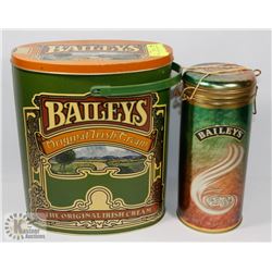 PAIR OF COLLECTOR BAILEYS TINS