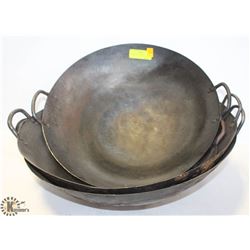 4 WOK BOWLS 18" EACH