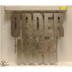 HANGING ORDER HERE SIGN