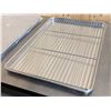 Image 1 : FULL SIZE PAN & FLAT STAINLESS RACK - LOT OF 2 PIE