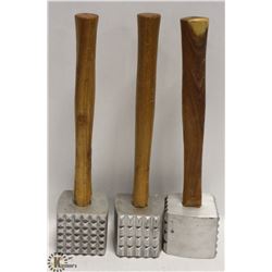 NEW MEAT MALLET TENDERIZERS - LOT OF 3