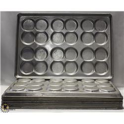 LOT OF 9 HAMBURGER BUN PANS