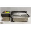 Image 1 : LOT OF 6 METAL CONTAINERS FOR FOOD PREP
