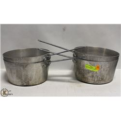 LOT OF 4 COMMERCIAL COOKING POTS